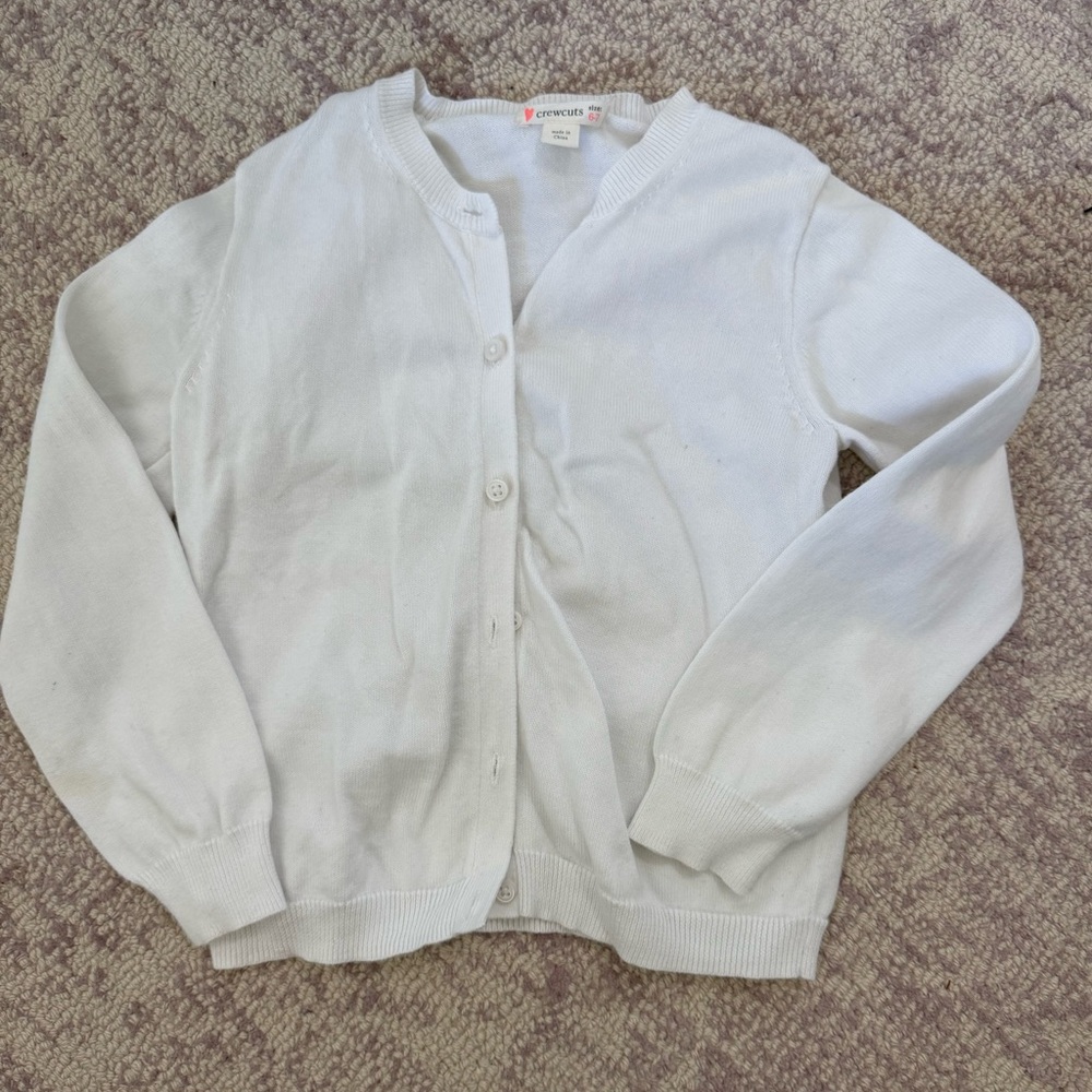 Crewcuts White Cardigan Sweater
